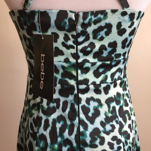 Bebe Baby Blue Leopard Cutout Dress - Picture 4 of 5